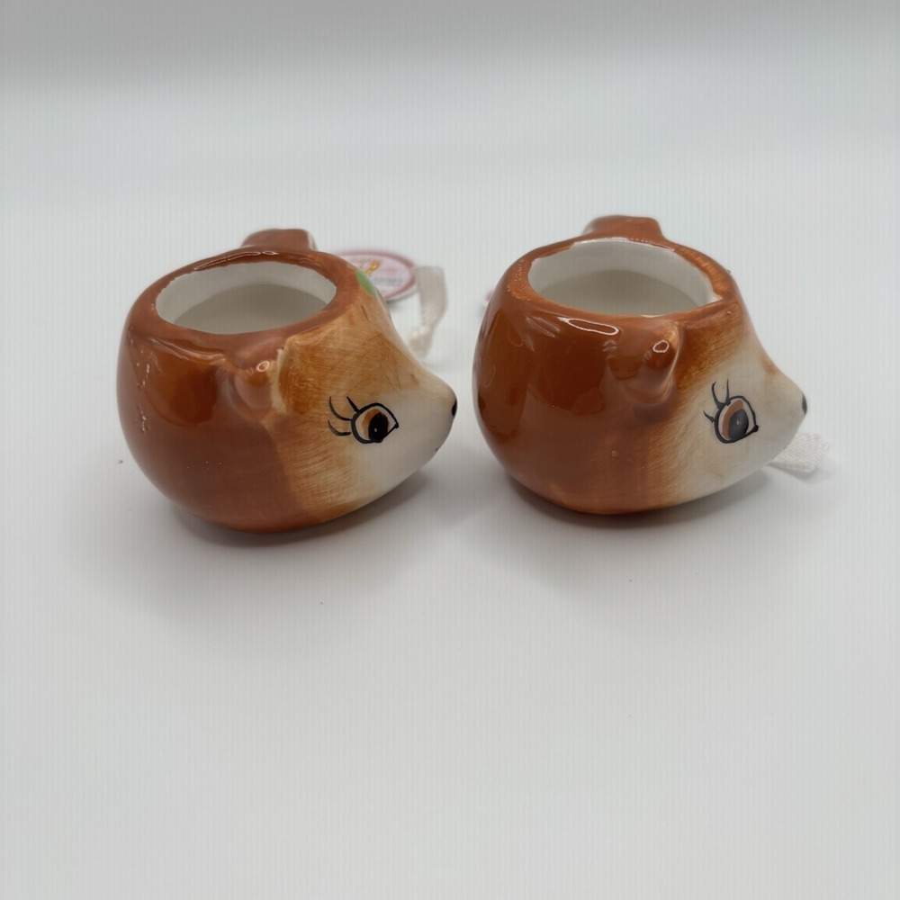 Mr Christmas 2022 Nostalgic REINDEER Mini Mug Ornament Set of 2 NWT Retro - Picture 3 of 6
